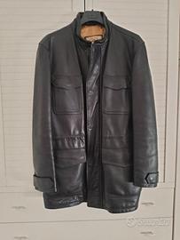 Giaccone pelle nero