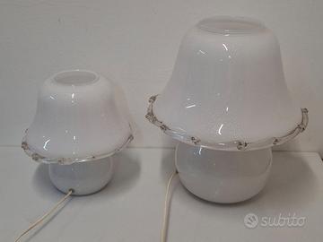 Coppia di Lampade a Fungo in Vetro Soffiato, Desig