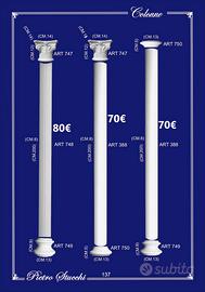 colonne in gesso capitello dorico ionico corinzio