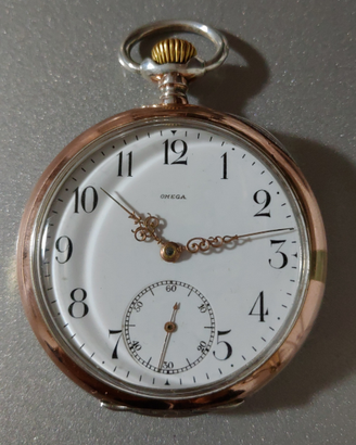 Orologio da taschino Omega in argento 800 del 1900
