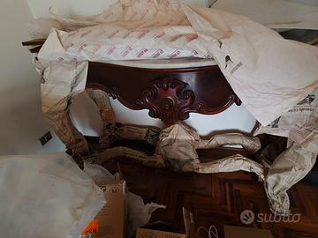 Consolle marmo e mogano