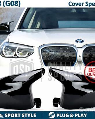 CALOTTE SPECCHIETTI per Bmw iX3 G08 Nero Lucido