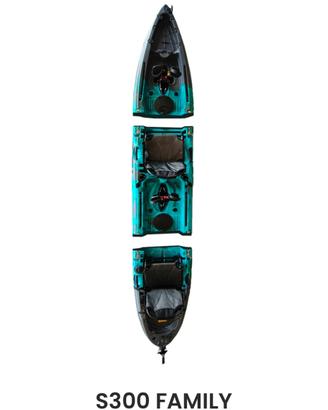 Kayak pesca divisibile big mama due posti