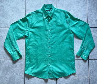 Camicia Uomo Verde Smeraldo Uvaspina Button Down
