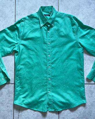 Camicia Uomo Verde Smeraldo Uvaspina Button Down