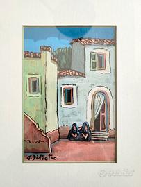 Dipinto di Giuseppe di Pietro con cornice