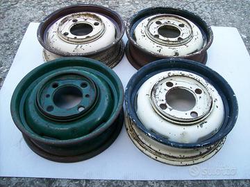 N. 4 cerchi cerchioni ruote Fiat 1400 e 1900 4x14