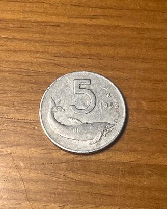 Moneta 5 Lire 1953