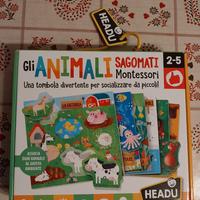 Puzzle Gli Animali sagomati Montessori Headu