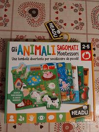 Puzzle Gli Animali sagomati Montessori Headu