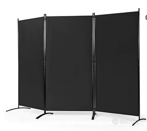 Separè 3 ante, nero