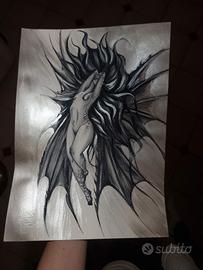 disegno argento fantasy ,quadro