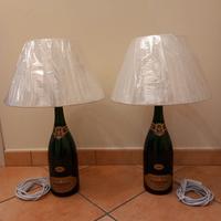 coppia di lampade a bottiglia 