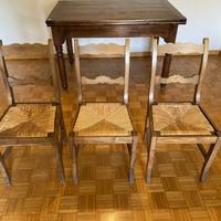 Sedie in legno impagliate
