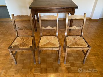 Sedie in legno impagliate