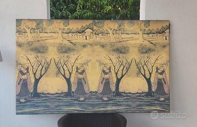 grande quadro stile orientale che raffigura danza