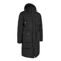 piumino lungo nero opaco M