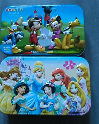 N. 2 Puzzle Disney Topolino e Le Principesse 