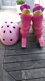 Pattini in linea bambino + casco eur 10