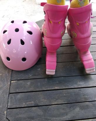 Pattini in linea bambino + casco eur 10