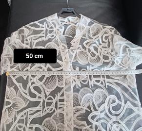 Camicia trasparente tessuto lavorato