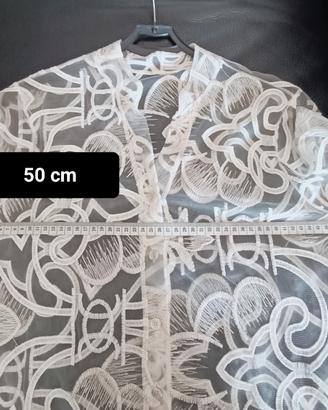 Camicia trasparente tessuto lavorato