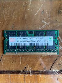 1 gb ddr2 666mhz sodimm 200 pin ram notebook pc hp