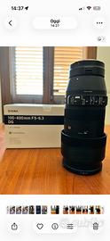 Sigma 100-400mm F5-6.3 attacco Canon