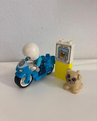 Lego duplo poliziotto in moto