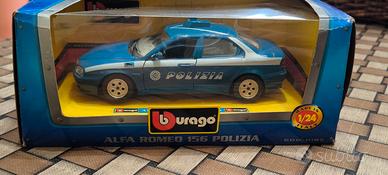 Modellino BBurago Alfa Romeo 156 Polizia 1:24 