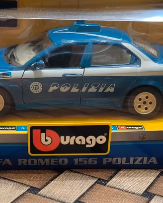 Modellino BBurago Alfa Romeo 156 Polizia 1:24 