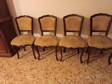 4 Sedie Velluto