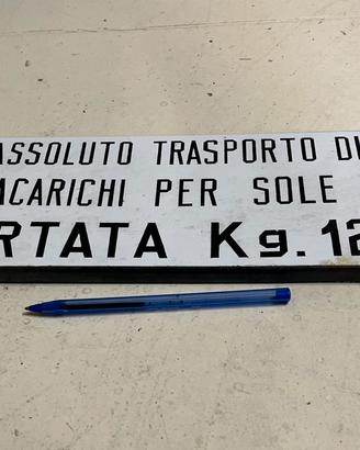 Targa insegna smaltata d'epoca - Porto di Trieste