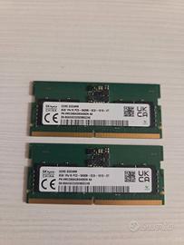 2 banchi Ram DDR5 - so dimm 8gb