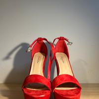 stivali donna rossi tacchi alti vintage y2k 36 new