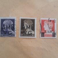 tre francobolli serie imperiale 