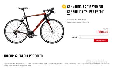 Canondale 2019 Synapse Carbon 105 Tg.56 superlight