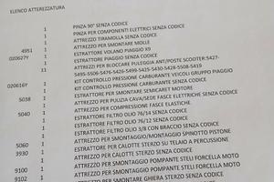 ATTREZZATURA IN BLOCCO COME DA ELENCO