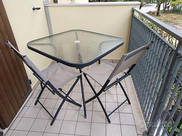 Tavolino da esterno in vetro