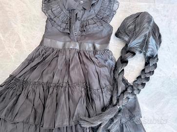 Vestito halloween bambina Mercoledi Addams