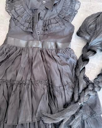 Vestito halloween bambina Mercoledi Addams