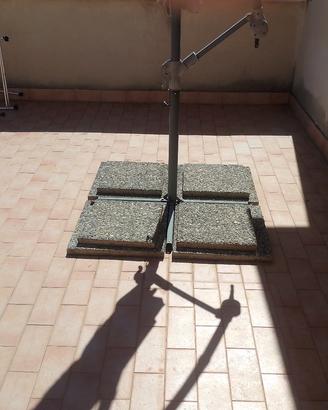 8 lastre di pietra da giardino + OMBRELLONE 