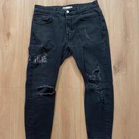 Jeans Neri Zara Bandana con strappi