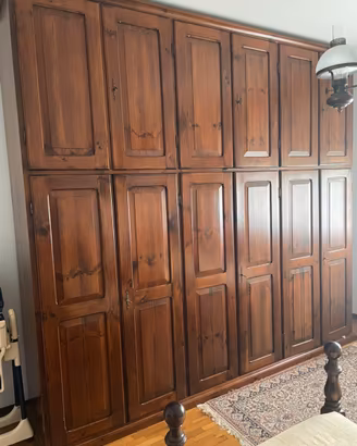 Camera da letto completa in legno massello