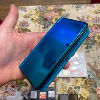 3DS ACQUA BLUE + 9GIOCHI DS +3GIOCHI 3DS+Organizer