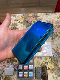 3DS ACQUA BLUE + 9GIOCHI DS +3GIOCHI 3DS+Organizer