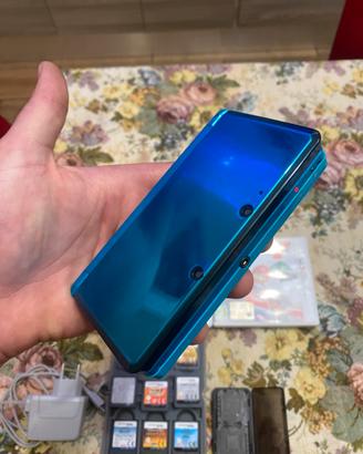 3DS ACQUA BLUE + 9GIOCHI DS +3GIOCHI 3DS+Organizer