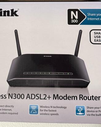 Modem Router D-Link ADSL2+ N300