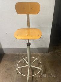 sgabello con schienale  5 pezzi 