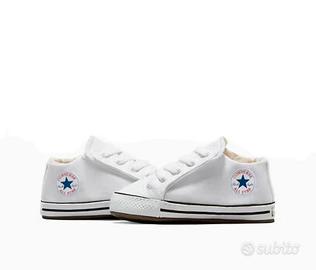 Converse Sneakers Unisex Bimbo Bianche  numero 19